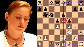 Judit Polgár outsmarts Short in the French, Steinitz