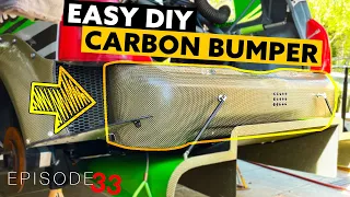 I made CARBON BUMPER for Clio 172! rear bumper from carbon-kevlar DIY. Time attack Clio build. Ep.33