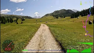 30 minute Uphill Indoor Cycling Workout Dolomites Italy GPS Display 4K Video