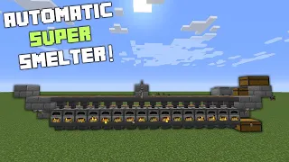 Minecraft Easiest Super Smelter Ever - Fully Automatic - Super Fast 1.16