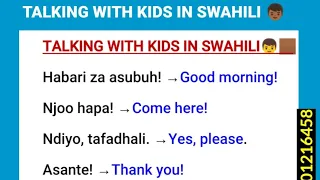 Talking with kids in Swahili