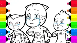 PJ Masks Catboy Crying Coloring Pages for Kids