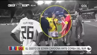 El gesto de Edwin Cardona del que habla el mundo - Corea del sur vs Colombia