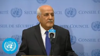 Palestine on Palestine/Israel- Security Council Media Stakeout (19 April 2022)