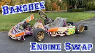 Epic Banshee Engine Swap Into My Shifter Kart! Part 3