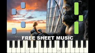 CENTRAL PARK from KING KONG, 2005, Piano Tutorial with free Sheet Music (pdf)