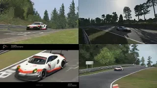 Assetto Corsa vs Forza 7 vs GT Sport vs Project CARS 2 Porsche 911 RSR 2017