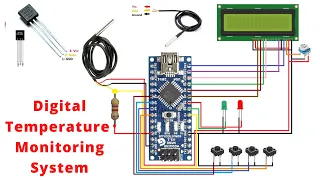 Digital Temperature Monitoring With DS18B20 Sensor & Arduino