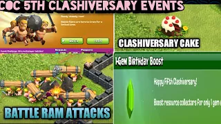 New troop Battle ram event | battle ram train |clashiversary event in coc | 5th clashiversary of coc