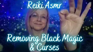 Reiki to remove black magic and curses. ASMR Jet crystal healing