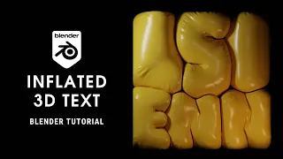 Inflated 3d Text in Blender | Blender Tutotial