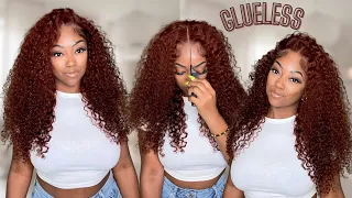 Save TIME and MONEY with this Glueless Auburn wig| Install in under 5 minutes! Ft. Unice Hair