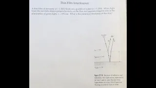 Sample Thin Film Interference Problem Explained and Solved