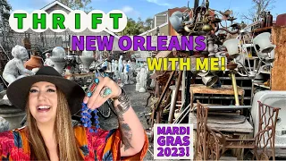 THRIFT WITH ME IN NEW ORLEANS! | So HAPPY With My Haul | Mardi Gras 2023