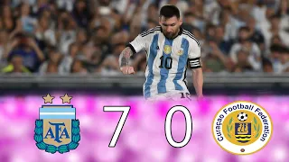 Argentina 7 vs Curazao 0 - Amistoso Internacional 2023 - Partido Completo