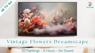 Beautiful Vintage Flower Paintings Come Alive On Your Tv Screen! | 6 Hours | 4k | No Sound