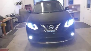 2014-2016 Nissan Rogue Headlight Retrofit Installed