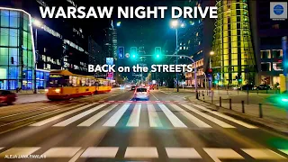 Warsaw I DRIVING through WARSAW I NIGHT DRIVE I Warszawa I 4K