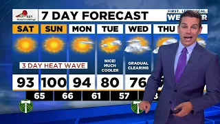 Saturday morning FOX 12 weather forecast (6/25)