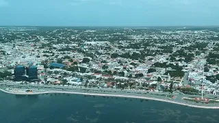 Sobrevuelo de supervisión del Tren Maya en Francisco Escárcega, Campeche