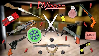 All DVloper Weapons in All Dvloper Games | Granny The Twins SlendrinaX Granny 2 Granny 3