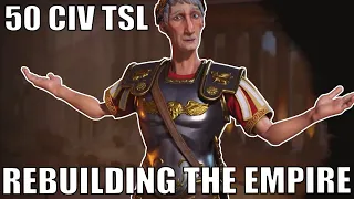 Civ 6 | ALL 50 CIVS! Rebuilding The Roman Empire TSL (#1 Deity Rome Civilization VI)