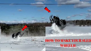 HOW TO GET YOUR SNOWMOBILE TO WHEELIE || SKIDOO 850 SUMMIT, 800 REV