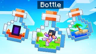 We're TRAPPED In A BOTTLE In Minecraft!