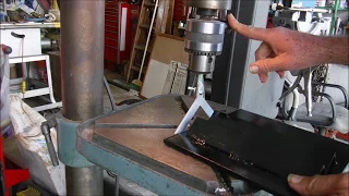 Center drilling a tube or round stock dead center.