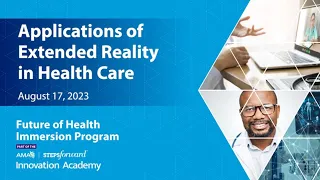 Applications of Extended Reality in Health Care