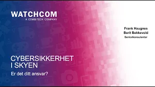 Webinar - Cybersikkerhet i skyen