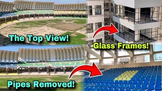 Beautiful Top View Of Peshawar Cricket Stadium | Glasses Installation Inside Hostel | Latest Updates