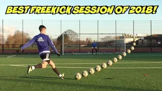 BEST FREEKICK SESSION OF 2018? | Unedited Knuckleball Practice!