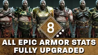 God of War - All Epic Armor Sets - Fully Upgraded Stats Showcase and How to Get The Best Epic Armor