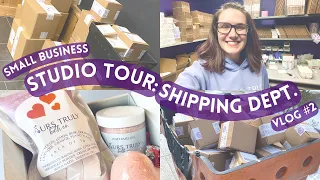 STUDIO VLOG #2 // Tour Our Shipping Room! // Small Business Bath Bomb Maker