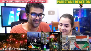 Pakistani Couple Reacts To How World & India Celebrated India's Independence Day | Drone Show | 2023