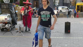 "Mexican" singer, Kreshcatyk Street, Kiev, Ukraine