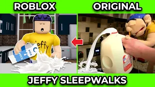 SML Movie vs SML ROBLOX: Jeffy Sleepwalks + Jeffy's Good Day ! Side by Side (reupload)