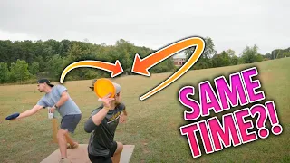 We Have to Throw at the Same Time?! | Disc Golf Doubles Challenge