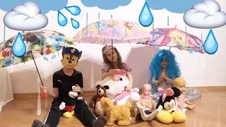 Rain Rain Go Away - Nursery Rhyme Song by Vasya and play with baby dolls.