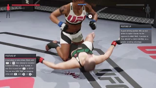 Pam ground pounding Rose Namajonas (UFC 2: Ryona Edition)