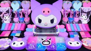 Kuromi Slime Mixing Random Cute, shiny things into slime #ASMR #Satisfying #slimevideos #슬라임