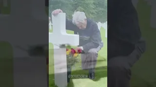 WW2 veteran sees his Best friend’s Grave 🪦💔 #shorts #ww2 #hitler #sad #tending