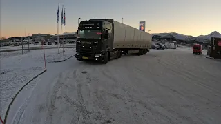 🇳🇴POV Truck Driving Scania R540 XT-First snow in Lofoten-Northern Norway-Small road 815