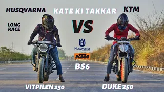 Ktm Duke 250 Bs6 Vs Husqvarna Vitpilen 250 Bs6 Long Top End Race | Shocking Results | Ksc Vlogs