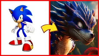 SONIC the Hedgehog ALL CHARACTERS as DRAGONS 2024