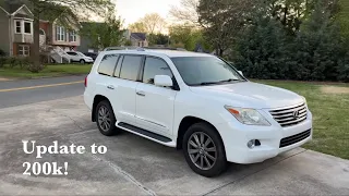 UpDaTe on the 2011 Lexus LX570. POV Test Drive Walkaround.  Pushin 200k! 👀