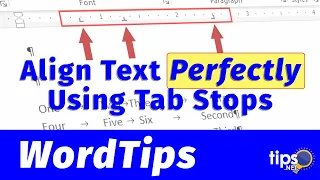 Align Text Perfectly Using Tab Stops