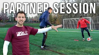 Full Partner Training Session | First Touch, Passing, Shooting