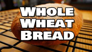 Easiest No Knead Whole Wheat Bread - No oil, no salt